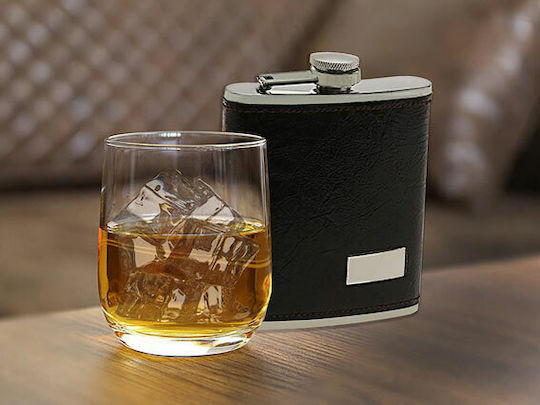 Hip Flask Фласк Питиета Кожено Тъмнокафяво F009 210ml