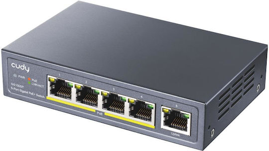 Cudy CUDY-GS105P v1 Unmanaged L2 PoE+ Switch με 5 Θύρες Gigabit (1Gbps) Ethernet