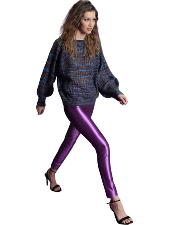 Женски легинси Бляскави Purple