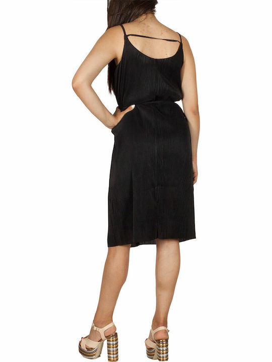 Rochie De Vară Pentru Femei Midi Neagră