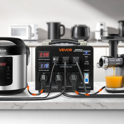 Vevor SXDYZHQZD110QYQQU001V2 Transformator de la 220V la 110V 6000VA