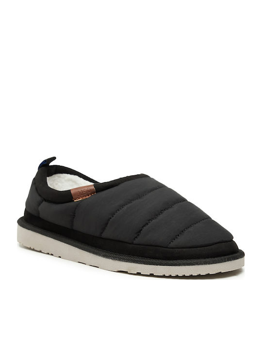 Heel Enclosed Men's Slipper Black