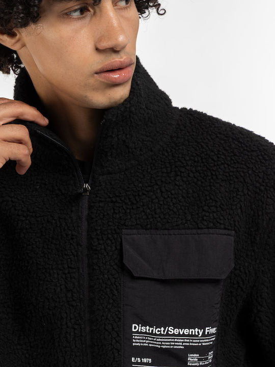 Ανδρική Ζακέτα Fleece Μαύρο