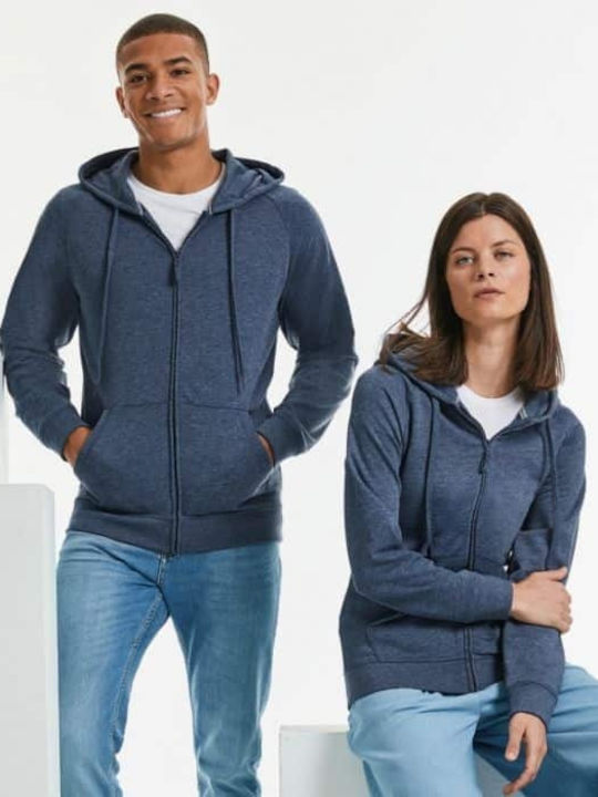 Women's Sweatshirt Jacket Hooded Bright Navy Marl