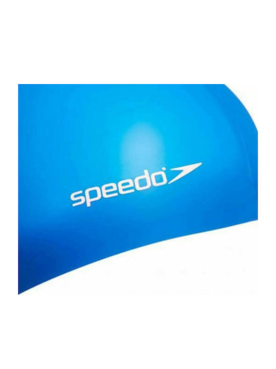 Speedo Plain Flat Silicone Cap Junior Team Σκουφάκι Μπλε