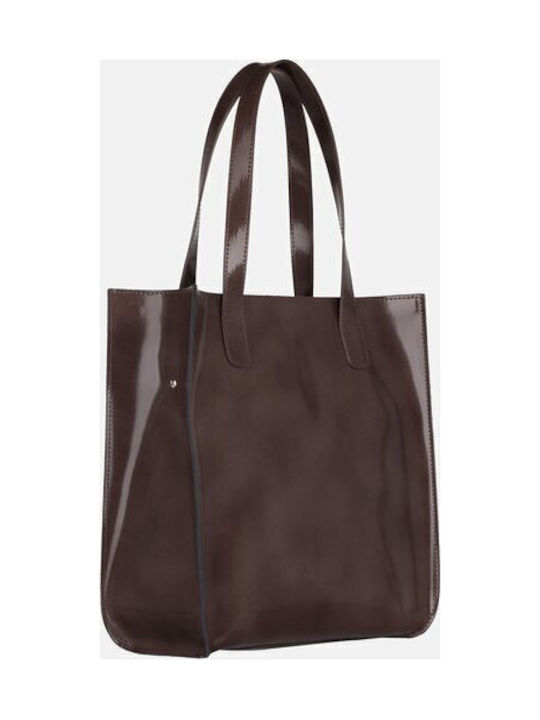 Leder Damen Schultertasche Braun