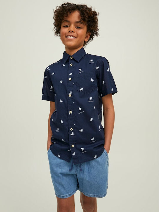 Kids Shirt Short Sleeve Blue