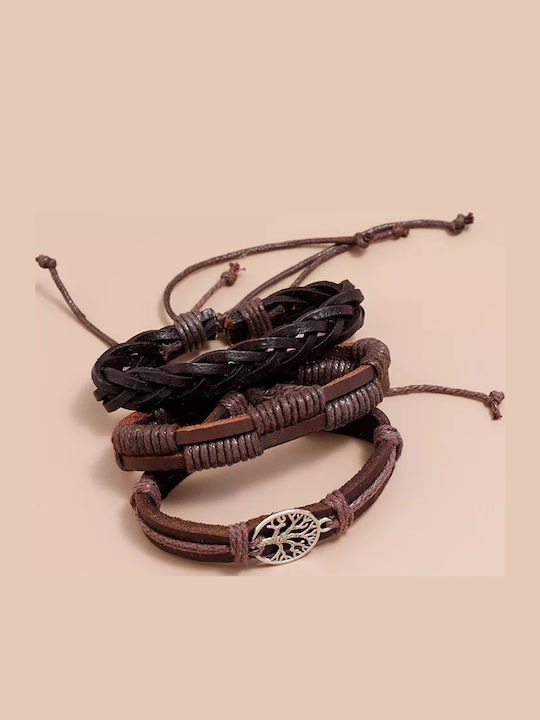 Legend Accessories Дамски Подредба Гривни от Кожа 22см