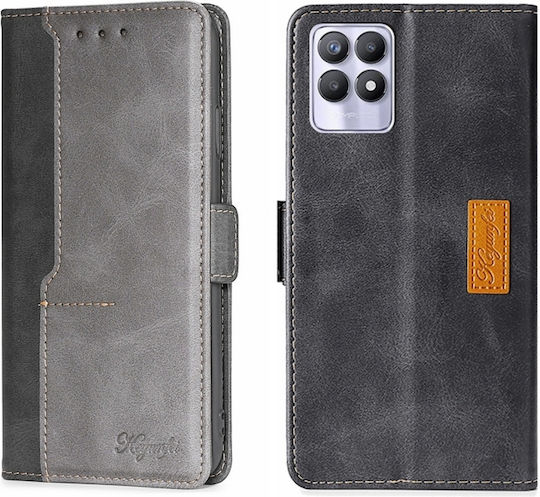 Oppo Back Cover Leather Black (Realme 8i)