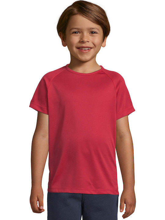Kids' T-shirt Red Sporty