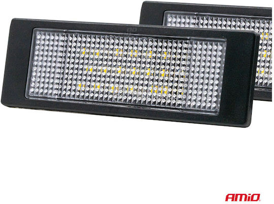 AMiO Светлини за регистрационната табела LED за BMW E87 / M6 Citroen DS Fiat Multipla / Marea Mini Коопер / Клубман / Сънародник / Пейсмън за lancia Гама 1бр