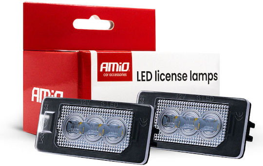 AMiO Светлини за регистрационната табела LED за Audi A4 / A5 / S5 / Q5 / TT / A1 / A7 / RS5 / A6 Kia Роудстър Mini Роудстър Renault Бърз Seat Алхамбра / Ateca / Ибица Skoda Фабия / Кодиак / Октавия / Бърз / Изключителен / Йети Volkswagen Голф / Голф Плюс / Джета / Пасат / Поло / Шаран / Тигуан / Тоуарег / Туран 1бр
