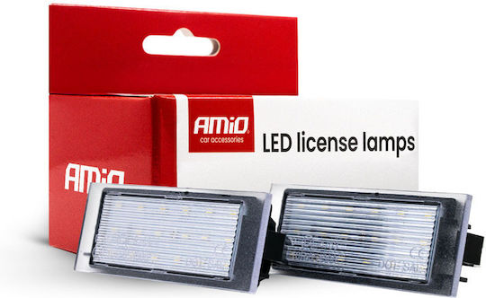 AMiO Светлини за регистрационната табела LED за Ford Express Mercedes-Benz Citan Nissan Interstar / NV400 Opel Мовано Renault Клио / Каджар / Канго / Лагуна / Меган / Туинго / Вятър / Майстор / Туизи / Пространство Chevrolet Express Dacia Логан Пик-Ап / Логан / Сандеро 1бр