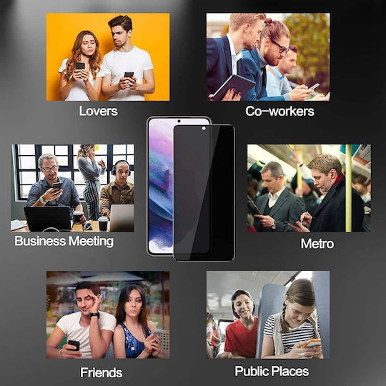 Leewello Privacy Full Face Tempered Glass Negru (Galaxy A04s)