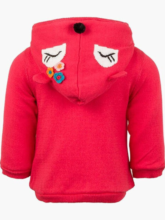 Kids Cardigan with Hood Strawberry