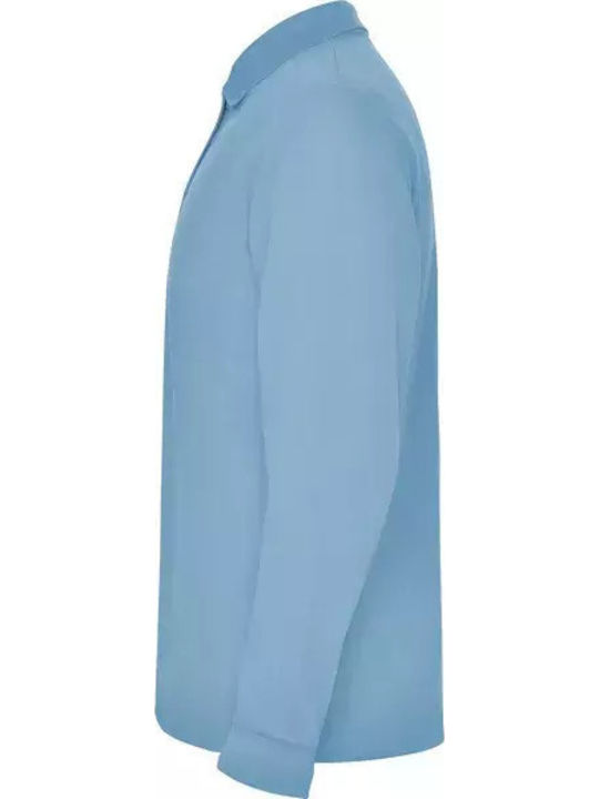 Estrella Polo Long Sleeve Blouse Light Blue