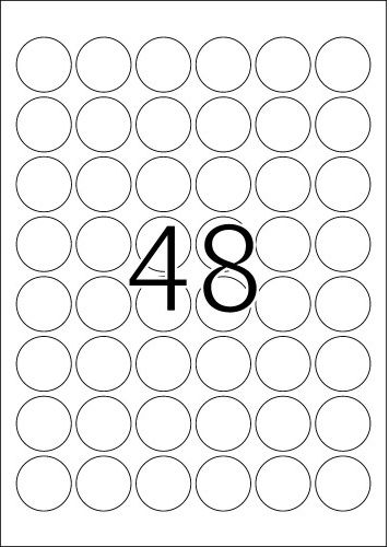 Herma 1200 Self-Adhesive Round A4 Labels 30mm
