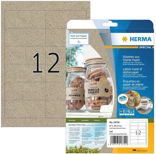 Herma Αυτοκόλλητες Ετικέτες Α4 Ορθογώνιες 97x42.3mm