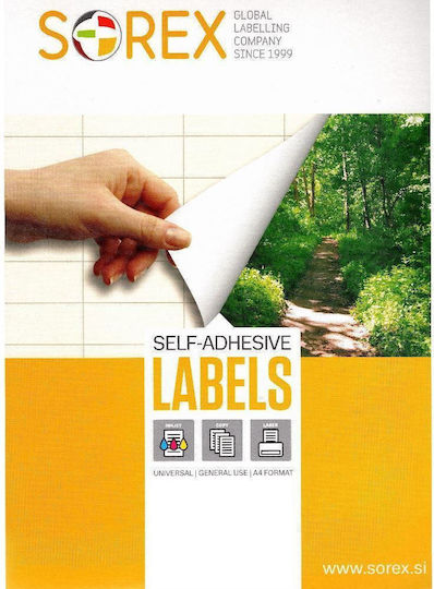 Sorex 6400 Selbstklebende A4-Etiketten 48.5x16.9mm