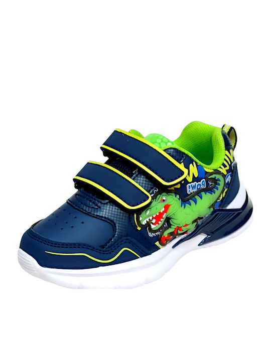 Παιδικά Sneakers με Φωτάκια Navy Μπλε