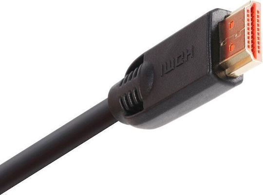VCOM HDMI 2.0 Premium High Speed 4K 60Hz HDR Cable HDMI male - HDMI male 5m Μαύρο