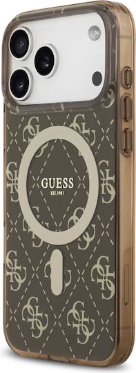 Guess Iml 4g Background Magsafe Back Cover Σιλικόνης Καφέ (iPhone 17 Pro)