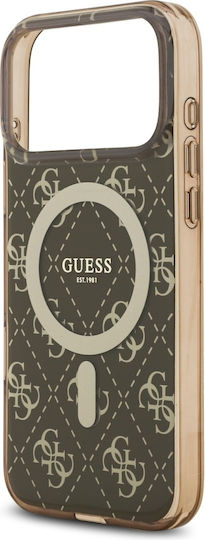 Guess Iml 4g Background Magsafe Back Cover Σιλικόνης Καφέ (iPhone 17 Pro)
