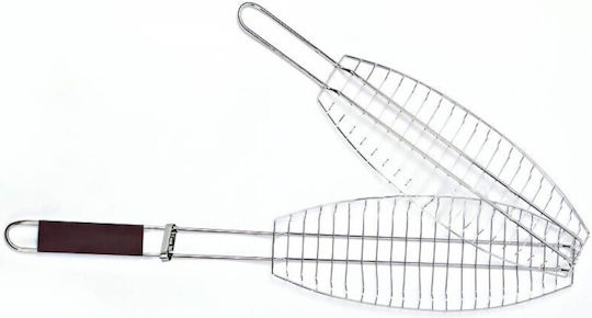 Viosarp Doppelt Grillrost Chrom für Fisch 14cmx68cmcm