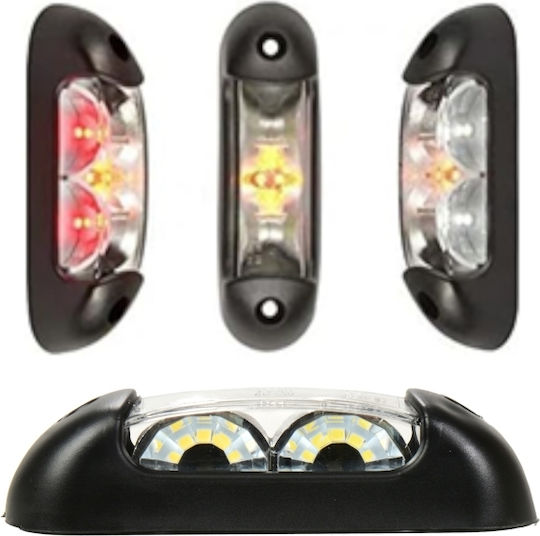 Led Dreifaches Vertikales Seitenpositionslicht Rot-Weiß-Orange Links-Rechts 12V 24V