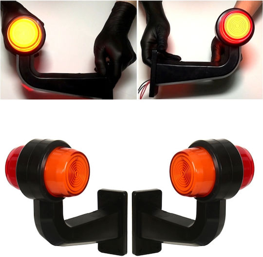 Side Led Neon Horn Light Type Was Red Orange 12v24v
