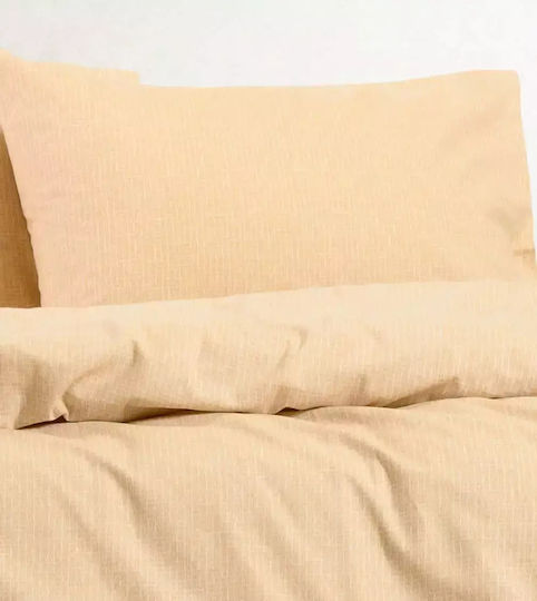 Melinen Duvet Cover Set Cotton Single with Pillowcase 165x245 Owen Beige