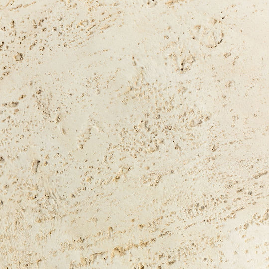 Στρογγυλό Βοηθητικό Τραπεζάκι Poros Beige Μ64.8xΠ64.8xΥ41.4εκ.