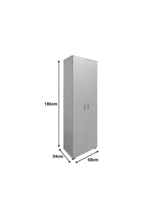 Holz Schuhschrank Racka 58x34x186cm