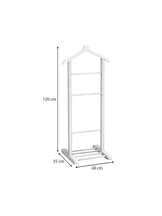 Beta Mobilier de Intrare cu Cuier Alb 48x35x120cm