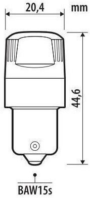 Lampa Lamps Car & Motorcycle Pro-user Series PR21W / BAW15S Canbus LED Red 24V 2pcs