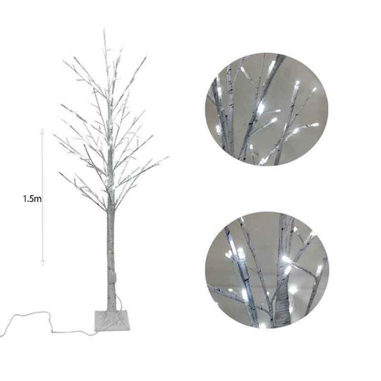 Christmas Decorative Illuminated Plastic Tree 150cm White Tree