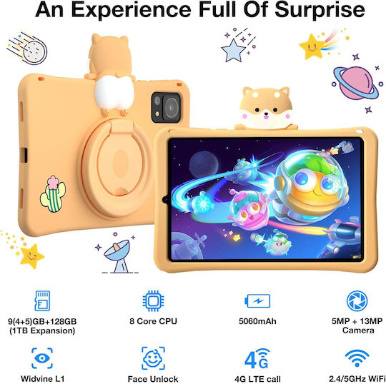 Doogee T20mini KID 4G 8.4Inches Tablet (4GB/128GB) Yellow