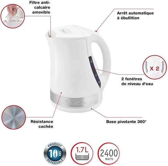 Moulinex Kettle 1.7lt 2400W White