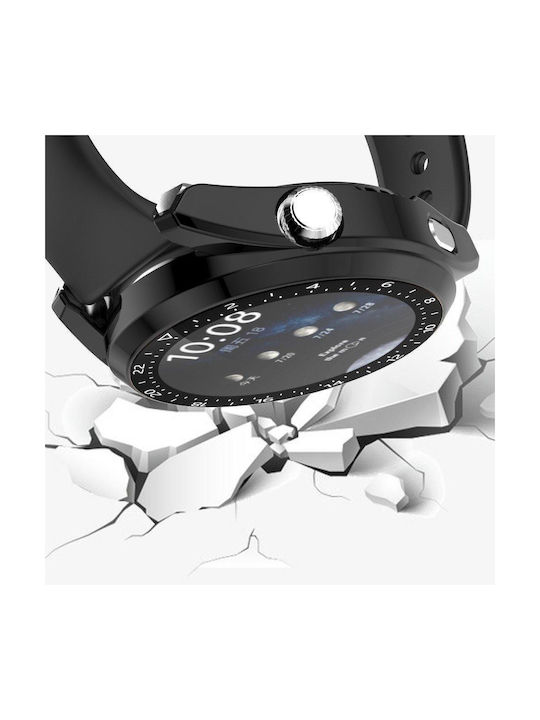 Tech Protect Defense Cover Защита на екрана Силиконов Калъф в Черен цвят за Huawei Watch 3 Pro 48мм