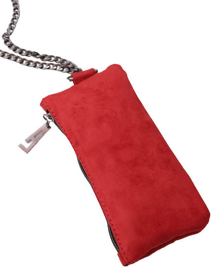 Elena Athanasiou Chain Phone Wallet Red