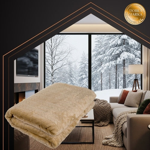 Ruhhy Semi Double Electric Washable Blanket with Timer Beige 120W 130x180cm