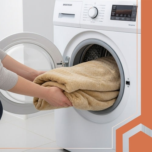 Ruhhy Semi Double Electric Washable Blanket with Timer Beige 120W 130x180cm