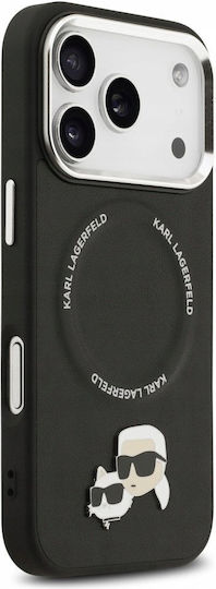 Karl Lagerfeld Umschlag Rückseite Leder / Kunststoff / Silikon Schwarz (iPhone 17 Pro)