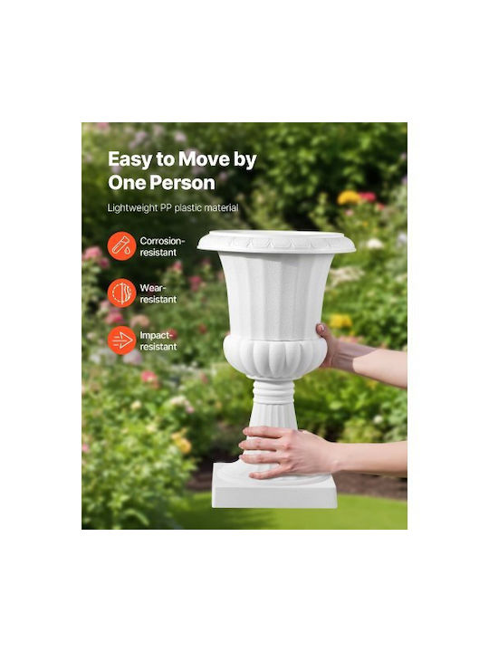 Vevor Planter Box Plastic White 25x42x42cm.