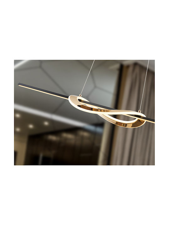 Enora Adjustable Pendant Light Black 120x10x41cm