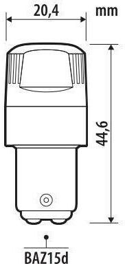 Lampa Lamps Car Ultra-Lumen Series BAZ15D / P21/4W Canbus LED 6500K Cold White 12V 2pcs