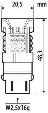 Lampa Λάμπα Αυτοκινήτου Pro-User Series P27/7W Canbus LED Πορτοκαλί 12-24V