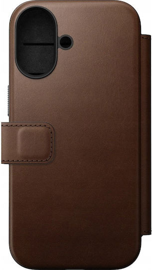 Nomad Book Δερμάτινο 0.85mm Καφέ (iPhone 17)