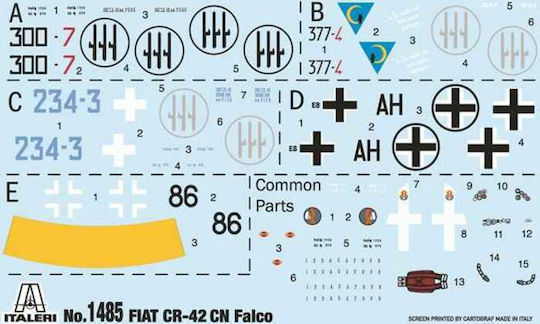 Fiat Cr.42 Cn Falco Night Fighter Model Italeri It1485s