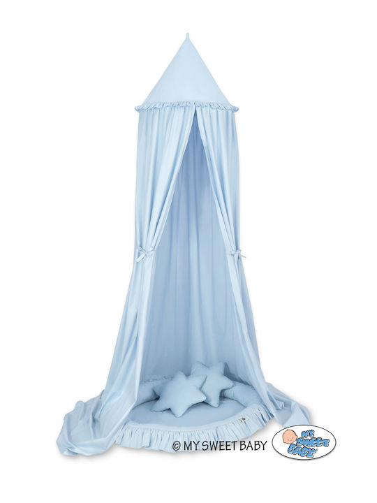 My Sweet Baby Mückennetz Kinderbett aus Tüll Blau
